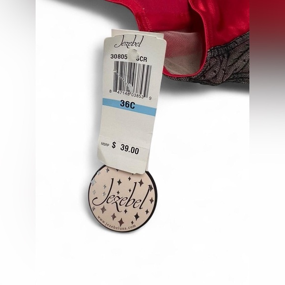 Jezebel Red and Black Satin Chemise - Picture 2 of 7